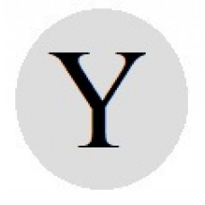 Бусины с буквами серебристые круглые Y